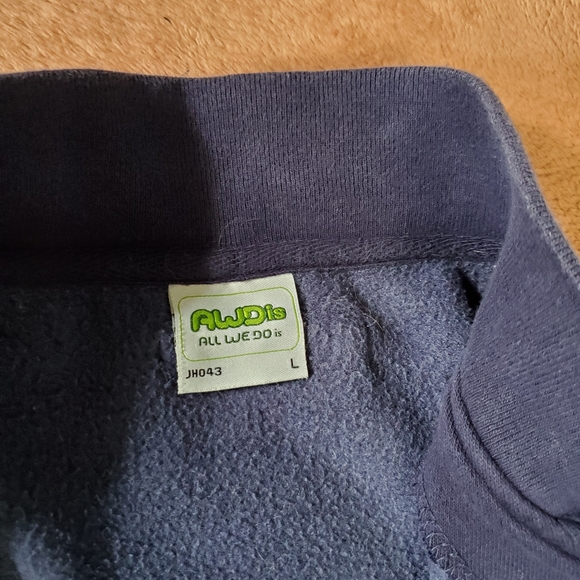 Navy Blue Varsity Jacket for Men with Grey Sleeves - Picture 6 of 9